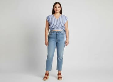 krótkie spodenki w paski: Top damski, rozmiar XL — 6