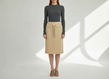 spódnice długie beżowa: Pretty Girl, Spódnica damska, rozmiar L — 6