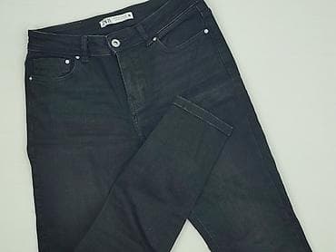 czarne cargo pull and bear: Zara, Jeansy damskie, rozmiar M — 6