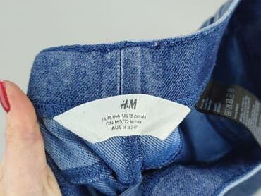 oversizowe bluzki: Spodnie jeansowe, H&M, 14 lat, 164, stan - Bardzo dobry — 4