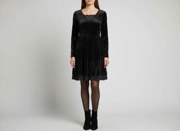 sukienka i długie kozaki: Women`s dress, size S — 1