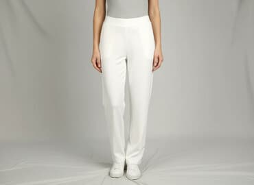 biale szerokie jeansy: Bik Bok, Spodnie materiałowe damskie, rozmiar S — 7