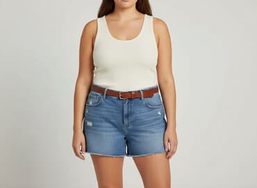 spodenki jeansowe damskie pepco: Papaya, Szorty damskie, rozmiar 2XL — 6