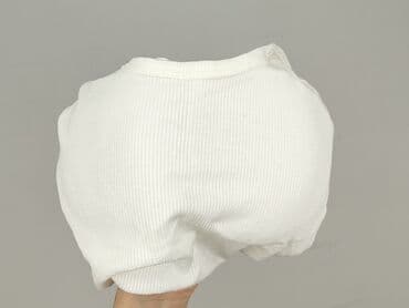 bluzki prążkowane białe: Top damski, rozmiar S — 4