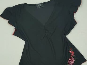 czarne sandały płaskie ccc: E-vie, Bluzka damska, rozmiar M — 1