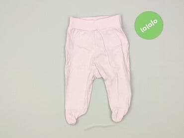 pomaranczowe spodnie dresowe: Baby material trousers, 3-6 months, 62-68 cm, condition - Very good — 2