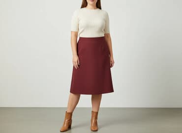 spódnice plisowane bordowa: Spódnica damska, rozmiar 3XL — 1