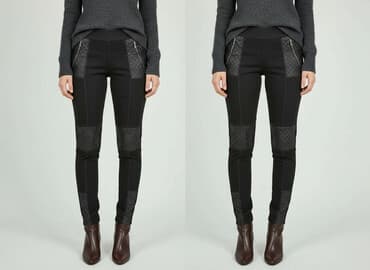 legginsy motocyklowe: Leggings, Legginsy Eleganckie damskie, rozmiar M — 1