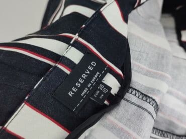 krótkie spodenki z wysokim stanem w paski: Reserved, Szorty damskie, rozmiar M — 5