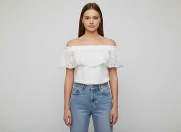 białe bluzki boho: Bluzka damska, rozmiar M — 6