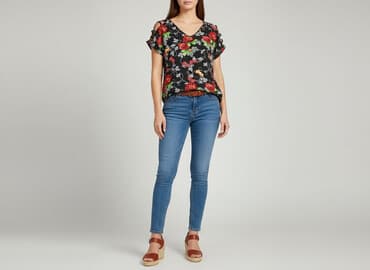 szmaragdowa bluzki damskie: Bluzka damska, rozmiar S — 5