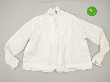 czerwony stanik pod białą bluzkę: Bluzka damska, rozmiar L — 3