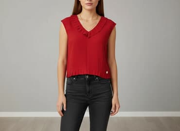 bluzka z przekładanym dekoltem: Women's blouse, size S — 1
