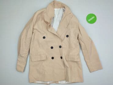 beżowy trencz i sukienka: Trencz damski, rozmiar M — 2