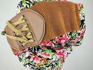 baleriny nike: Damskie spodnie w kwiaty z elastycznym pasem - Wzór: gęsty, kolorowy — 4