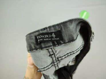 jeansy z asymetrycznym zapieciem: Toxik3, Jeansy damskie, M — 4