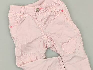 sukienka w pepitkę h: Denim pants, 6-9 months, condition - Good — 1