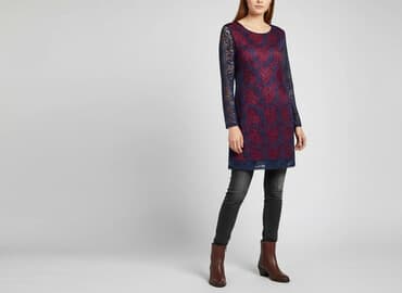 długa sukienka dekolt łódka: Sukienka damska, rozmiar S — 1