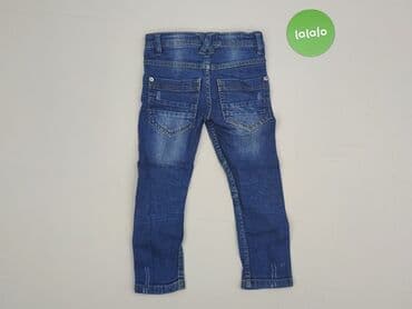 legginsy z paskiem po boku: Spodnie jeansowe, 2-3 lat, 98, stan - Bardzo dobry — 3
