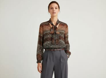 top z piórami mango: MNG Suit, Bluzka damska, rozmiar S — 6