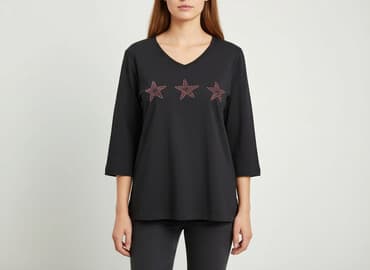 koszulki z diamencikami: T-shirt damski, rozmiar S — 1