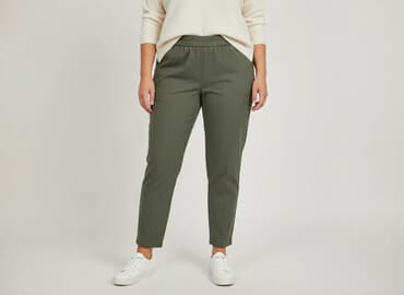 legginsy damskie khaki: Reserved, Spodnie materiałowe damskie, rozmiar XL — 7