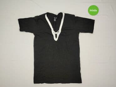 czarne t shirty w serek damskie: T-shirt damski, rozmiar L — 2