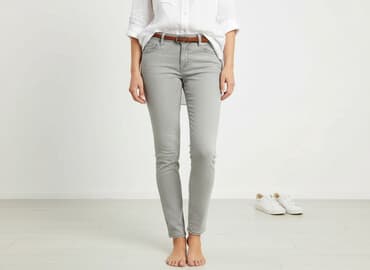 szare szerokie jeansy: Pimkie, Jeansy damskie, rozmiar M — 6