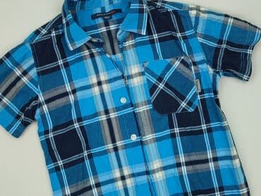 Shirt 10 years, condition - Perfect, pattern - Cell, color - Blue