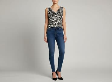 bluzki prazkowane: Top damski, rozmiar S — 6