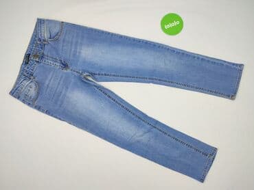 spodnie bershka materialowe: Spodnie jeansowe, Reserved, 13 lat, 158, stan - Bardzo dobry — 2