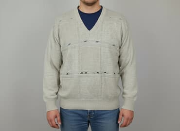 bialy sweter new yorker: Sweter dla mężczyzn, rozmiar 6XL — 1