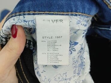 srebrne kombinezony: Silver, Jeansy damskie, rozmiar L — 5