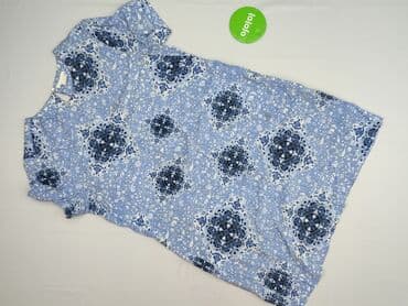 niebieska sukienka w kwiaty h m: H&M, Sukienka damska, rozmiar L — 3