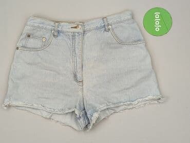 krótkie spodenki z wysokim stanem jeansowe: Szorty damskie, rozmiar L — 3