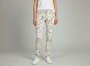 białe spodnie hello kitty: Jeansy damskie, rozmiar 2XS — 1