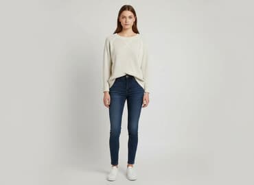 sweter z dziurami bershka: Bershka, Sweter damski, rozmiar M — 6