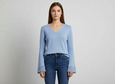 sweter w chmurki reserved: Sweter damski, rozmiar S — 6