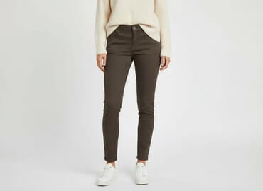 bershka buty na platformie czarne: Bershka, Spodnie materiałowe damskie, rozmiar S — 1