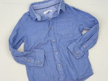 hm top basic: Shirt 3-4 years, condition - Perfect, pattern - Monochromatic, color - Blue — 1