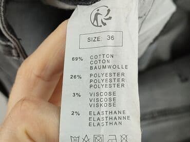 szare szerokie jeansy: Jeansy damskie, rozmiar S — 6