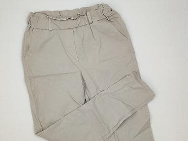 adidasy house: Beżowe damskie spodnie typu paperbag - Krój: zwężane nogawki, wysoki — 1