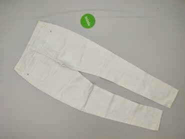 biale szerokie jeansy: F&F, Jeansy damskie, rozmiar M — 3