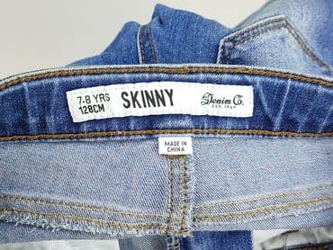 modne sukienki dżinsowe: Spodnie jeansowe, DenimCo, 8 lat, 128, stan - Bardzo dobry — 4