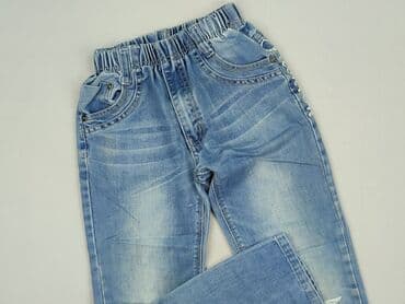 spodnie w paski cropp: Spodnie jeansowe, 10 lat, 134/140, stan - Bardzo dobry — 1
