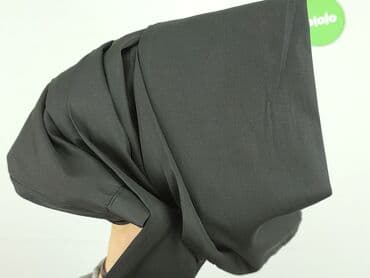 szare szerokie jeansy: Spodnie materiałowe damskie, rozmiar L — 4