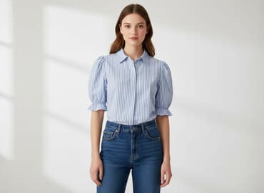 koszula wiya w paski: Bluzka damska, rozmiar S — 6