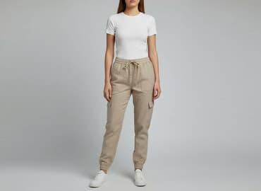 spodnie moro jogger damskie: Sinsay, Spodnie materiałowe damskie, rozmiar XS — 7