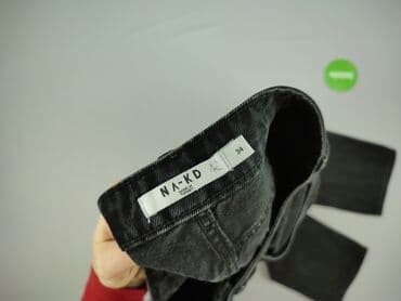 dżinsy z wysokim stanem czarne: NA-KD, Jeansy damskie, XS — 4