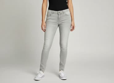 srebrne jeansy: Jeans for women, size S — 1